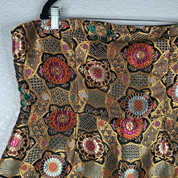 Pretty Little Thing Japanese Floral Ornate Strapless Mini Dress Size Large New! - Picture 2 of 7